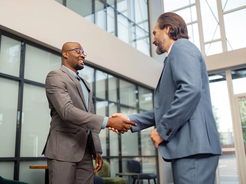 Business men shaking hands